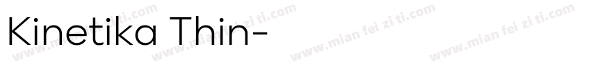 Kinetika Thin字体转换